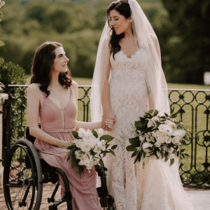 Bride and Maid of Honor with bouquets